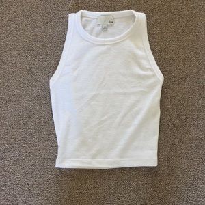 White Aritzia Cropped Tank Top
